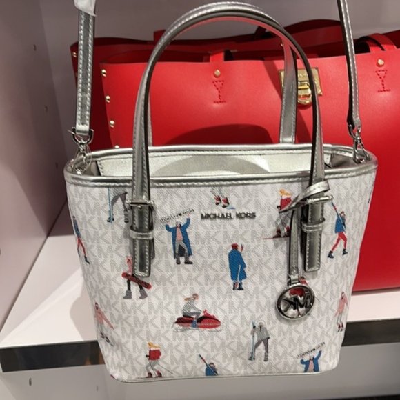 Michael Kors Jet Set Girls XS Convertible Satchel Bright White - Picture 16 of 16